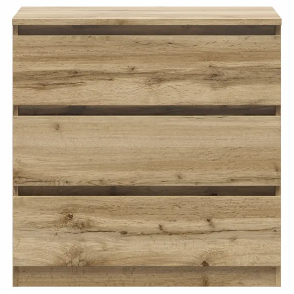 Comoda 3 Sertare Timber, 75x45x75.5 cm, Pal Melaminat,  Stejar Wotan picture - 3
