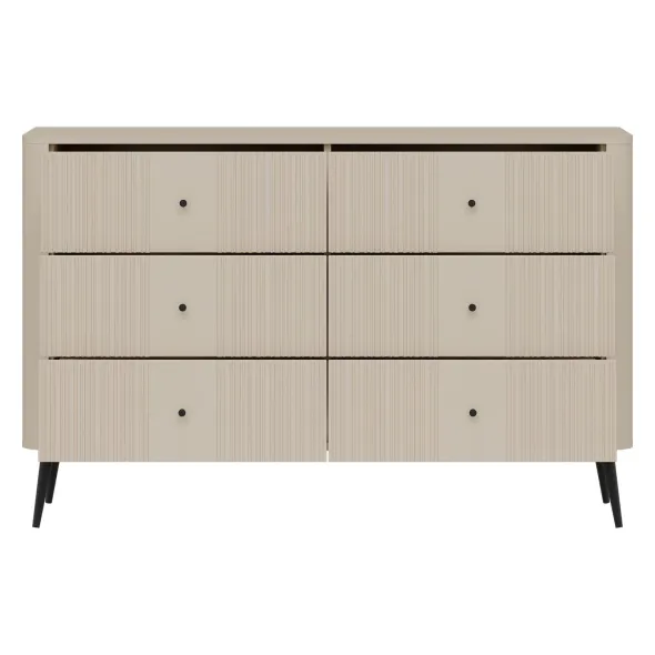 Comoda Larnaca VG04, 6 Sertare, 138x40x88 h cm, Pal Melaminat/MDF - Casmir picture - 4