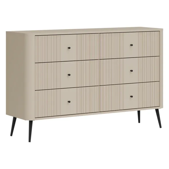 Comoda Larnaca VG04, 6 Sertare, 138x40x88 h cm, Pal Melaminat/MDF - Casmir picture - 5