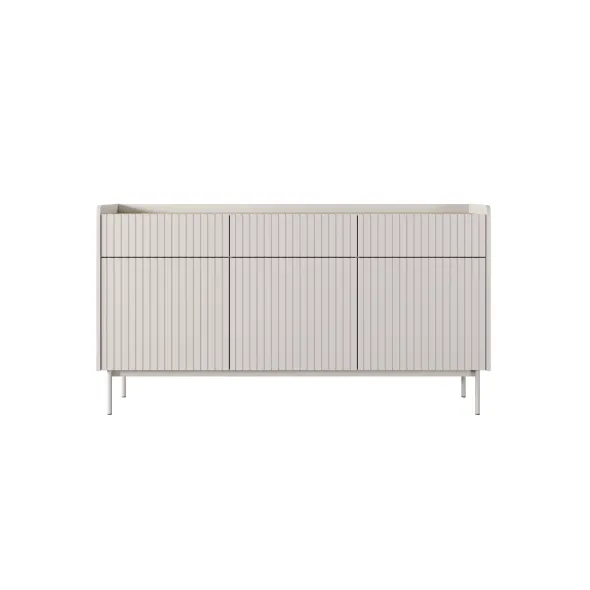 Comoda Level 3 Usi + 3 Sertare, 153-3S3D, 153x38x82.2 cm, MDF, Beige picture - 1