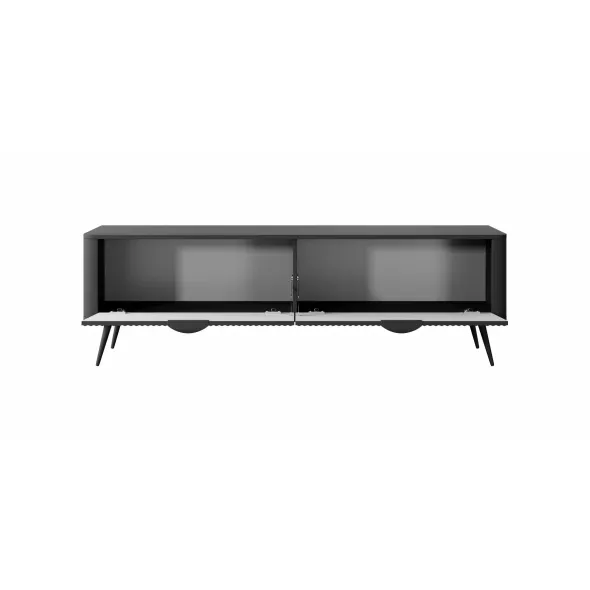 Comoda TV Lante RTV163 2D, 163.2x38x51.2 cm, MDF, Negru picture - 3