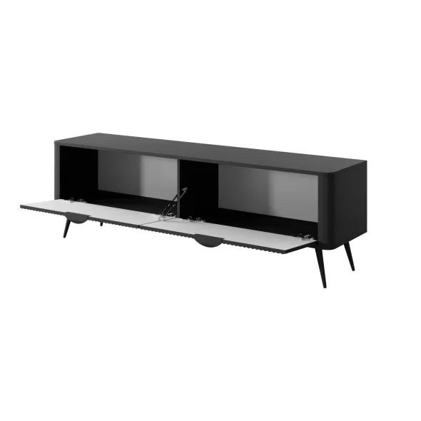 Comoda TV Lante RTV163 2D, 163.2x38x51.2 cm, MDF, Negru picture - 5