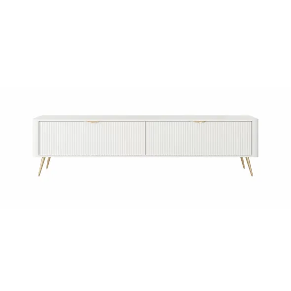 Comoda TV Lante RTV200-2D, 200x38x51.2 cm, MDF, Alb picture - 2