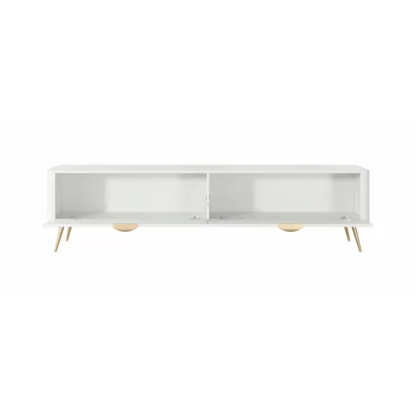 Comoda TV Lante RTV200-2D, 200x38x51.2 cm, MDF, Alb picture - 3