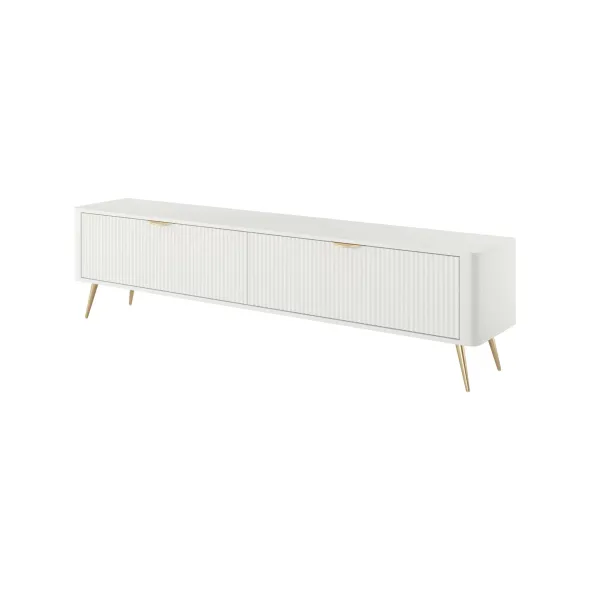 Comoda TV Lante RTV200-2D, 200x38x51.2 cm, MDF, Alb picture - 1