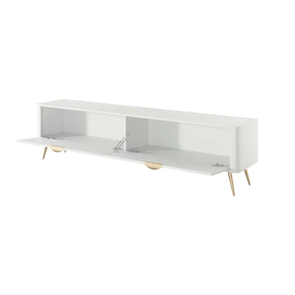 Comoda TV Lante RTV200-2D, 200x38x51.2 cm, MDF, Alb picture - 4