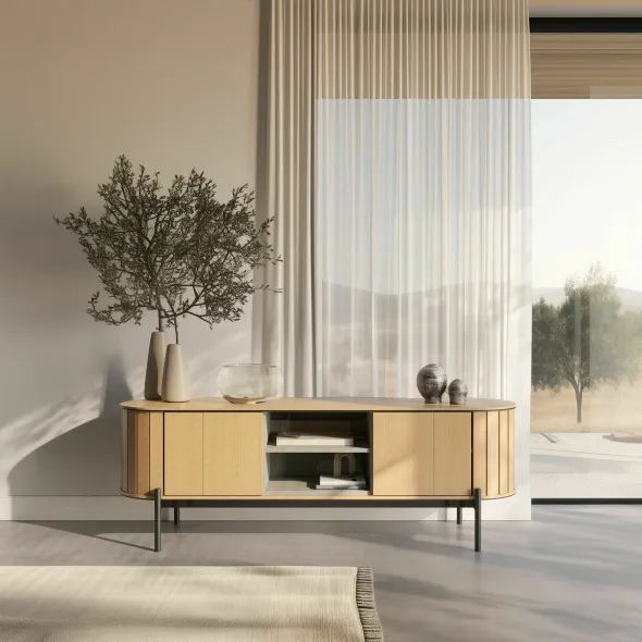 Comoda TV Rotto, RT-05, 168x46x57 cm, Stejar Vicenza picture - 1