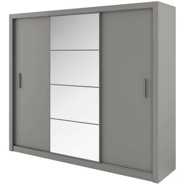 Dulap cu usi culisante IDEA ID-01, 250x60x215 cm, Gri picture - 1