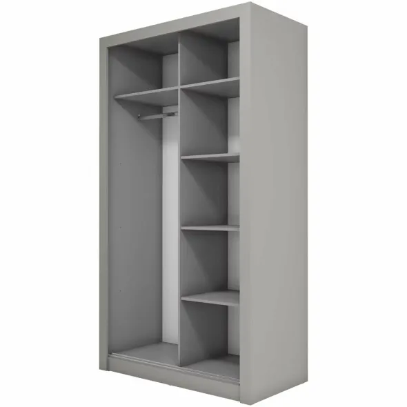 Dulap cu usi culisante IDEA ID-18, 120x60x215 cm, Gri picture - 2