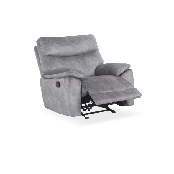 Fotoliu Cu Recliner Georgia 51197M, 94x96.5x101.5 cm, Microfirba, Gri picture - 1
