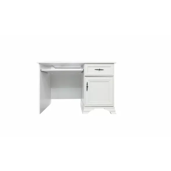 Idento Birou BIU1D1S, 117x74x78 cm, Pal Melaminat/MDF, Alb Alpin picture - 1