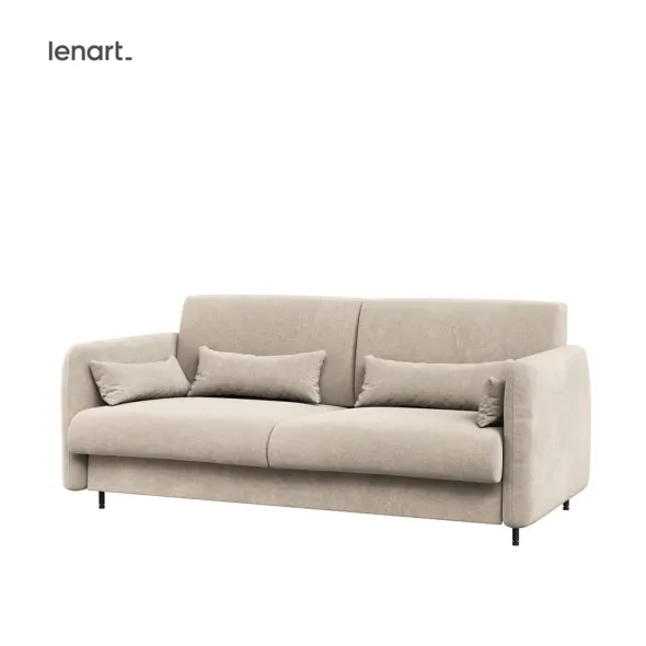 Lenart BED CONCEPT - Ansamblu Pat rabatabil de perete vertical cu mecanism pneumatic 160x200 +2 dulapuri si Canapea, Stejar Artisan picture - 2