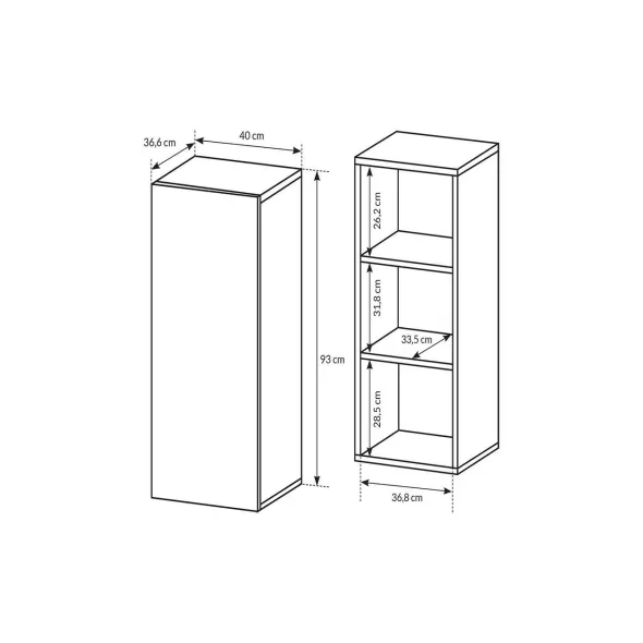Living 3D, 220x45x53.55 cm, Alb/Stejar Craft Auriu picture - 5