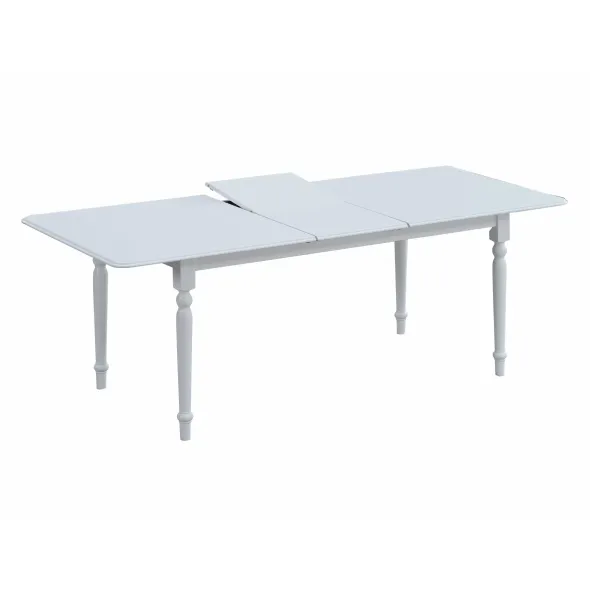 Masa Extensibila Clover, 160-200x90x76 h cm, Lemn/MDF, Alba picture - 1
