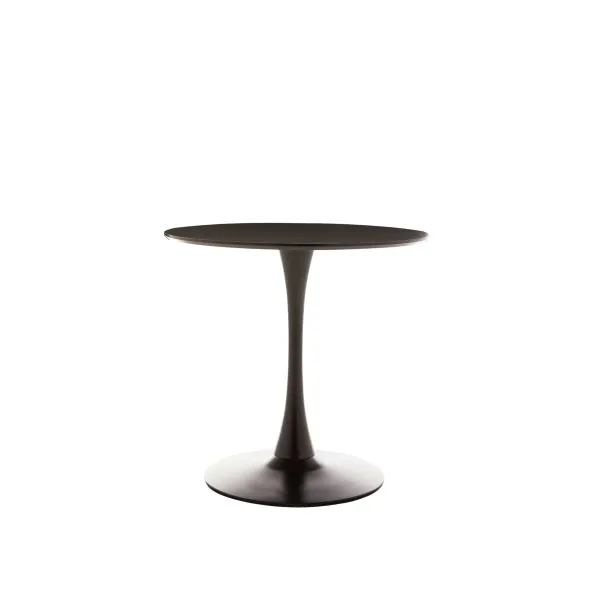 Masa Rotunda Marseille, Ø100 cm, Metal/MDF, Neagra picture - 2