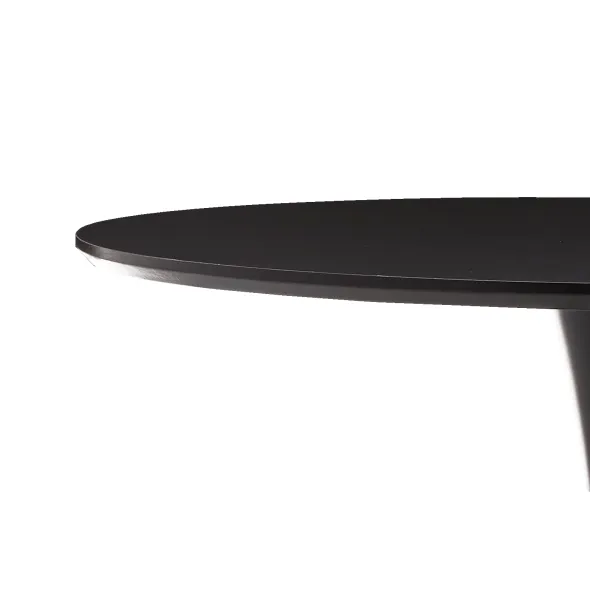 Masa Rotunda Marseille, Ø100 cm, Metal/MDF, Neagra picture - 5
