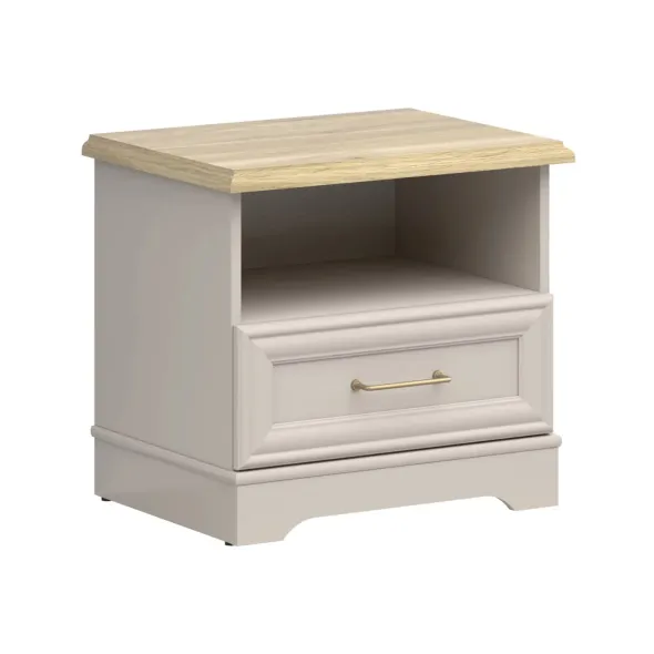 Noptiera Flandra cu Sertar, 54x41x50 h cm, Pal Melaminat/MDF, Casmir/Stejar Mauvella picture - 1