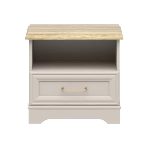 Noptiera Flandra cu Sertar, 54x41x50 h cm, Pal Melaminat/MDF, Casmir/Stejar Mauvella picture - 2