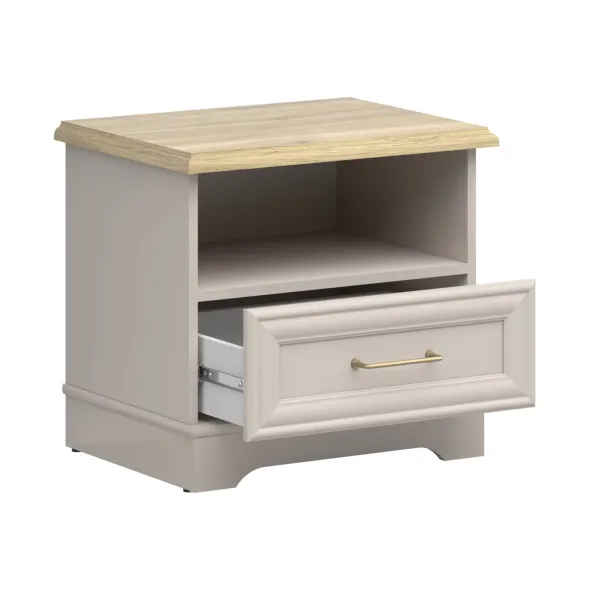 Noptiera Flandra cu Sertar, 54x41x50 h cm, Pal Melaminat/MDF, Casmir/Stejar Mauvella picture - 3