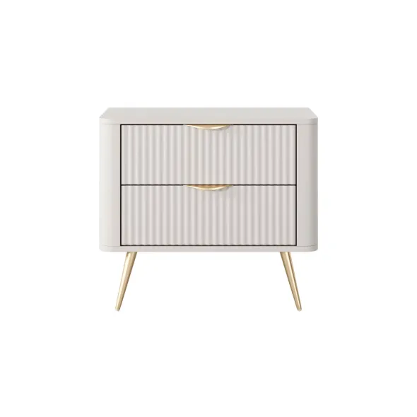 Noptiera Lante 2 Sertare, 63.2x38x55.3 cm, MDF, Beige picture - 3