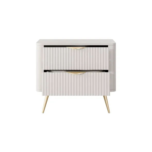 Noptiera Lante 2 Sertare, 63.2x38x55.3 cm, MDF, Beige picture - 4