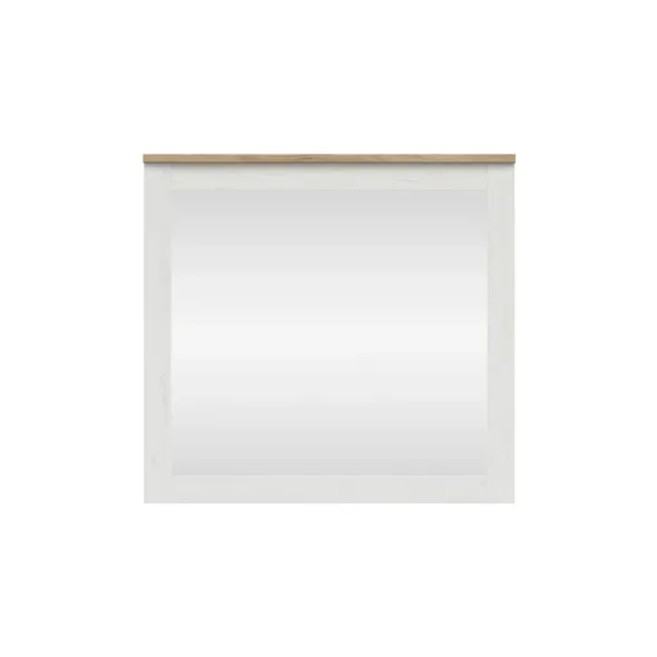 Oglinda Loksa, 96x4x91 cm, Pal Melaminat, Pin Alb/Stejar Gradson picture - 3