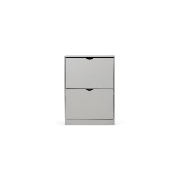 Pantofar Corry, 2 sertare, 60x24x83 cm, Pal Melaminat/MDF,  Gri picture - 1