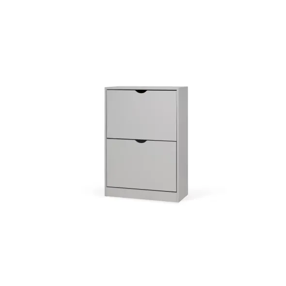 Pantofar Corry, 2 sertare, 60x24x83 cm, Pal Melaminat/MDF,  Gri picture - 2