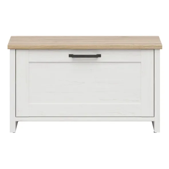 Pantofar Loksa, 85x37x49 cm, Pin Alb/Stejar Gradson picture - 1
