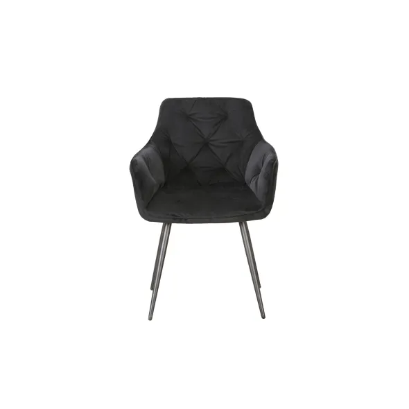Scaun Marek, 57x60x83 cm, Velvet Negru picture - 5