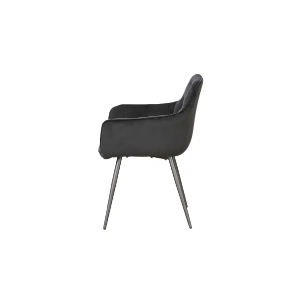 Scaun Marek, 57x60x83 cm, Velvet Negru picture - 7