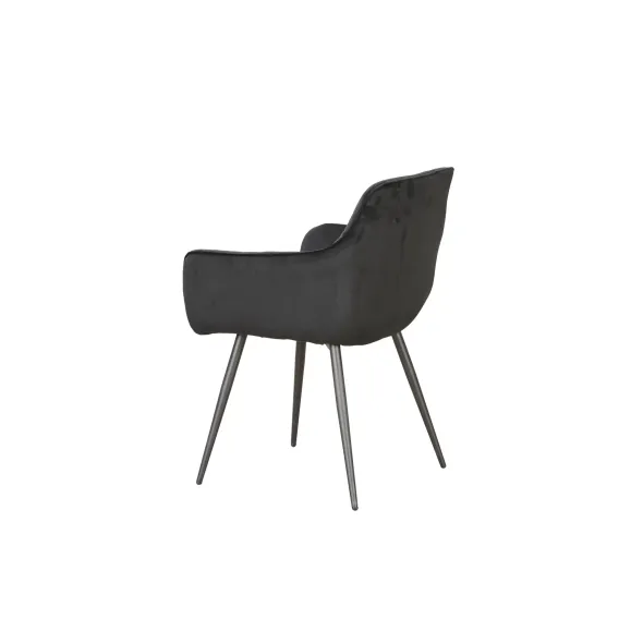 Scaun Marek, 57x60x83 cm, Velvet Negru picture - 3