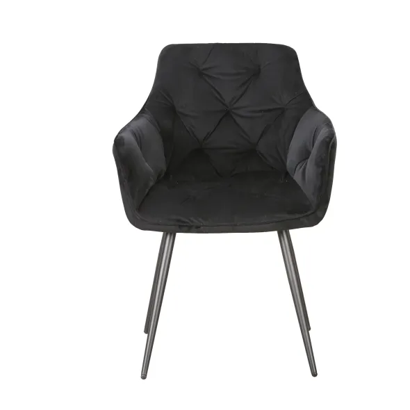Scaun Marek, 57x60x83 cm, Velvet Negru picture - 2