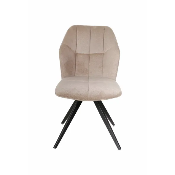 Scaun Milo, 47.5x63x89.5 cm, Stofa, Beige picture - 2