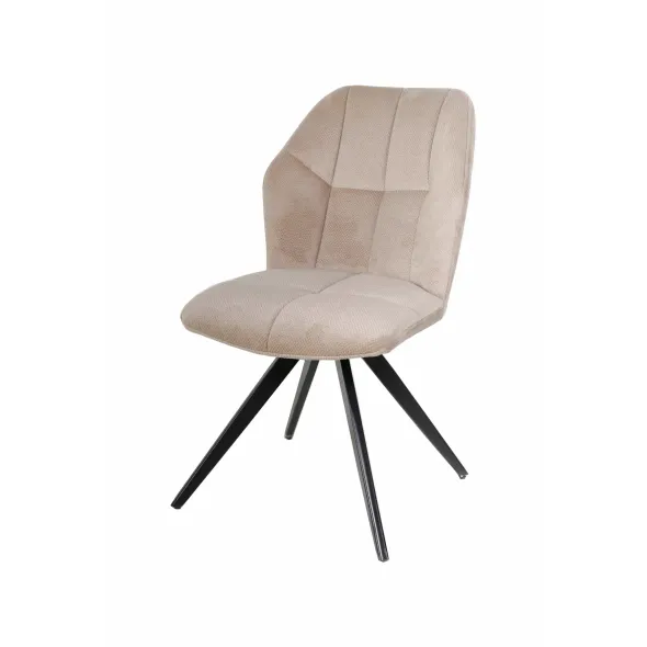 Scaun Milo, 47.5x63x89.5 cm, Stofa, Beige picture - 1