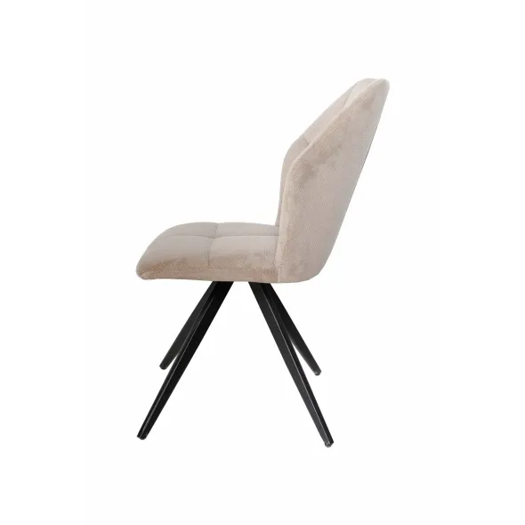 Scaun Milo, 47.5x63x89.5 cm, Stofa, Beige picture - 3