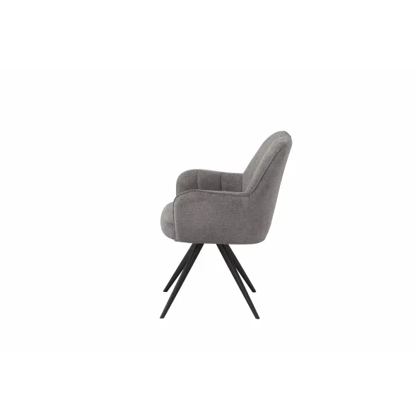 Scaun MontBlanc, 57x63x87 cm, Stofa, Gri Deschis picture - 4