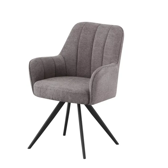Scaun MontBlanc, 57x63x87 cm, Stofa, Gri Deschis picture - 1