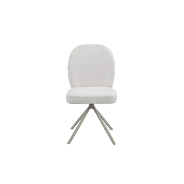Scaun Noris, 47.5x62x90.5 h cm, Stofa, Alb picture - 2