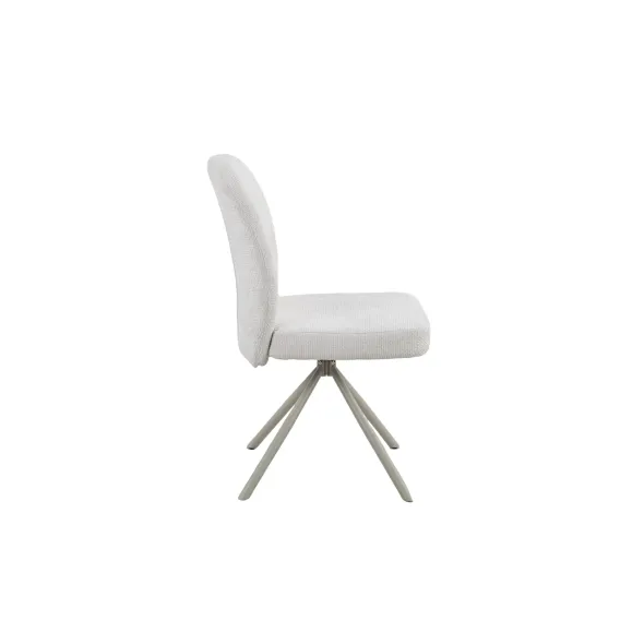 Scaun Noris, 47.5x62x90.5 h cm, Stofa, Alb picture - 3