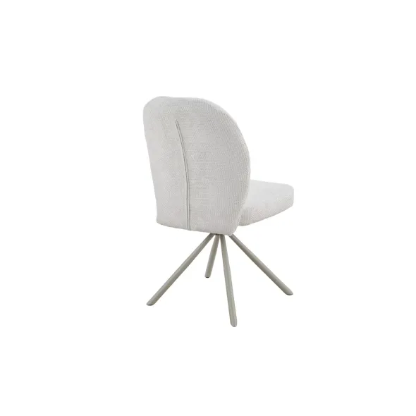Scaun Noris, 47.5x62x90.5 h cm, Stofa, Alb picture - 4