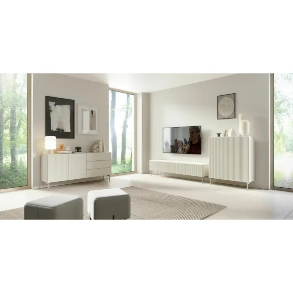 Set Living Muti, 3 Piese, Riflaj MDF, Casmir picture - 1