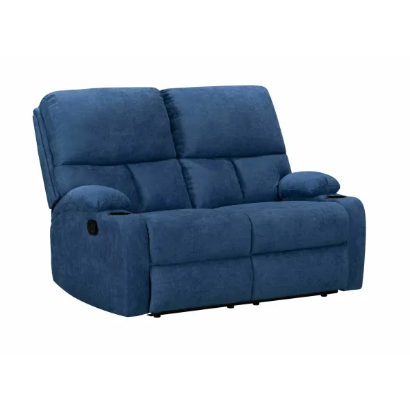 Set Recliner ASTHA 3R+2R, Canapea 3R - 187x94x102, Canapea 2R - 138x94x102 cm, Stofa, Albastru picture - 3