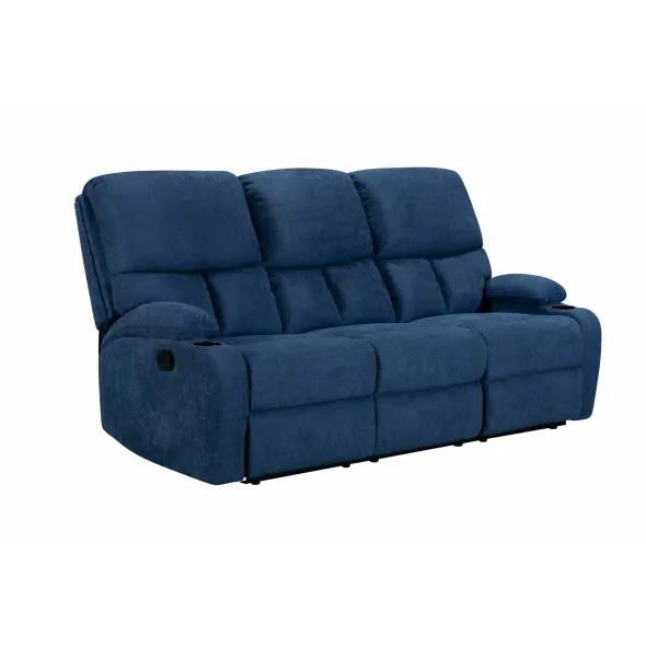 Set Recliner ASTHA 3R+2R, Canapea 3R - 187x94x102, Canapea 2R - 138x94x102 cm, Stofa, Albastru picture - 2