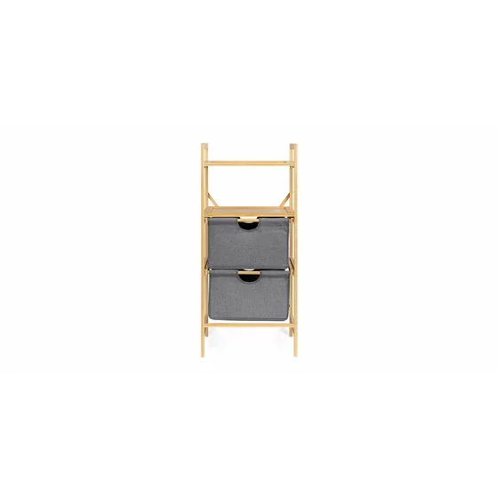 Raft Decorativ Rollen, 44x34x96 cm, Bambus/Stofa, Natur/Gri picture - 1