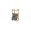 Raft Decorativ Rollen, 44x34x96 cm, Bambus/Stofa, Natur/Gri picture - 4