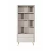 Regal Lante Cu Polite si 2 Sertare, 88.2x38x193.8 cm, MDF, Beige picture - 2