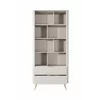 Regal Lante Cu Polite si 2 Sertare, 88.2x38x193.8 cm, MDF, Beige picture - 3
