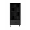 Regal Lante Cu Polite si 2 Sertare, 88.2x38x193.8 cm, MDF, Negru picture - 2