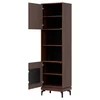 Regal Pentru Carti Vero 2 Usi VR07 - Stanga, 54.5x38.5x198 h cm, Pal Melaminat/MDF, Nuc Inchis picture - 3